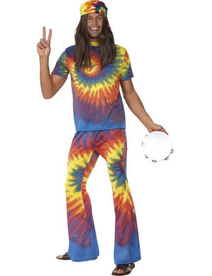 Feestbazaar 1960's tye die heren kostuum