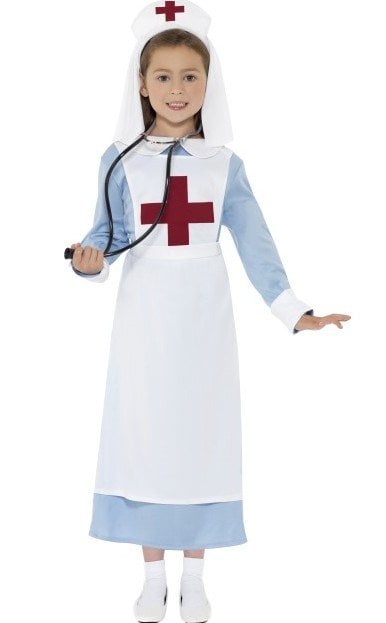 Feestbazaar 1e Wereldoorlog verpleegsterspakje kind