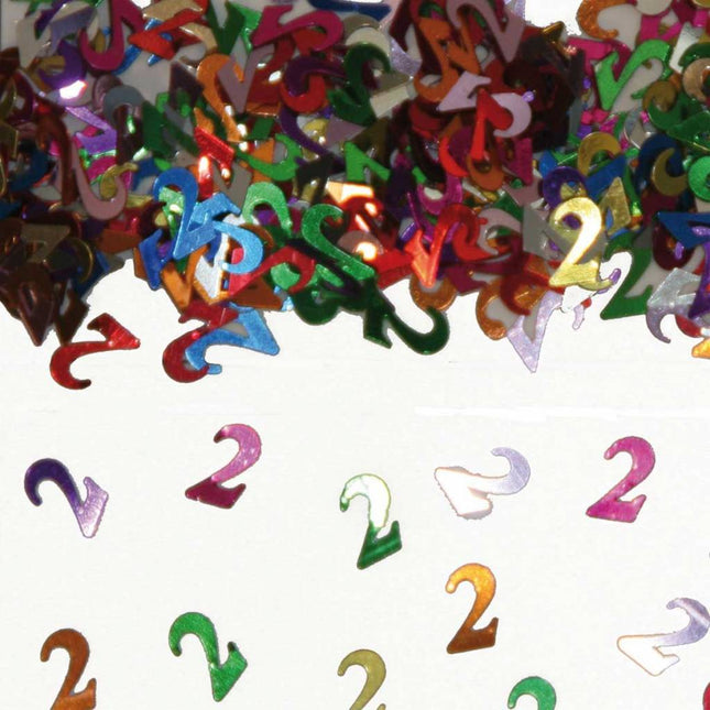 Feestbazaar 2 Jaar Tafeldecoratie / Sierconfetti