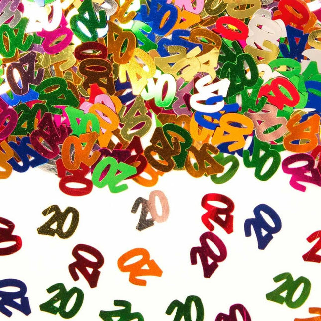 Feestbazaar 20 Jaar Tafeldecoratie / Sierconfetti