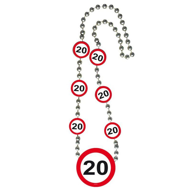 Feestbazaar 20 Jaar Verkeersbord Ketting