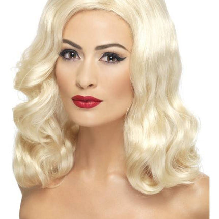 Feestbazaar 20's pruik golvend blond