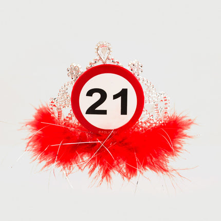 Feestbazaar 21 Jaar Verkeersbord Tiara