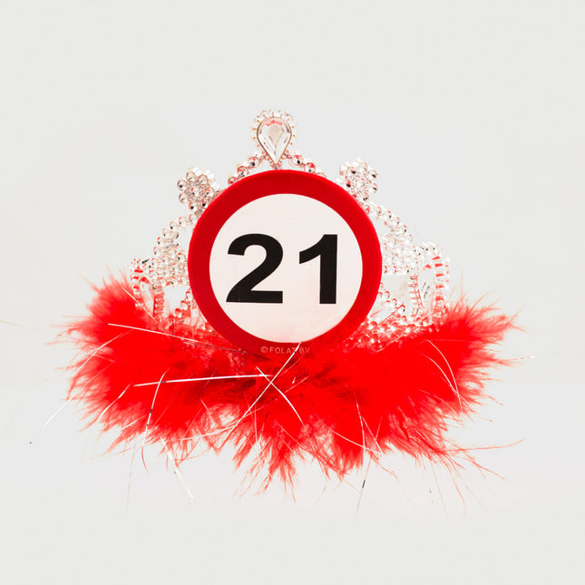 Feestbazaar 21 Jaar Verkeersbord Tiara