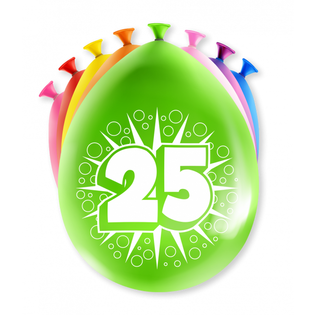Feestbazaar 25 Jaar Ballonnen (8st)