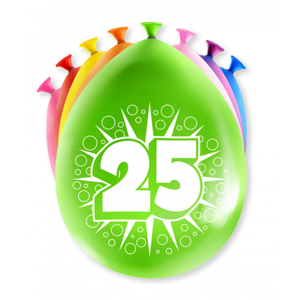 Feestbazaar 25 Jaar Ballonnen (8st)