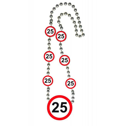 Feestbazaar 25 Jaar Verkeersbord Ketting
