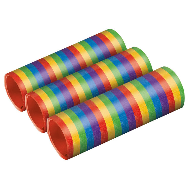 Feestbazaar 3 Streamers Regenboog Bright