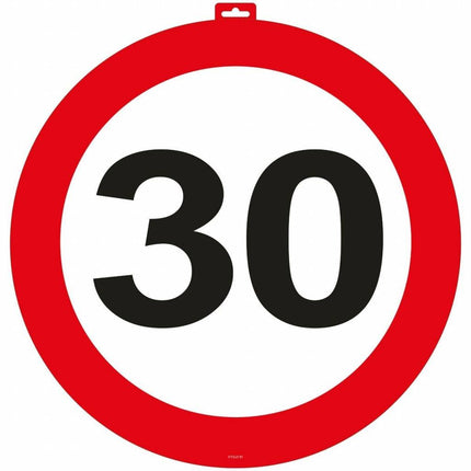 Feestbazaar 30 Jaar Verkeersbord Deurbord - 47cm