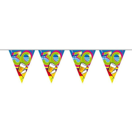 Feestbazaar 30 Jaar Vlaggenlijn Swirls - 10 meter