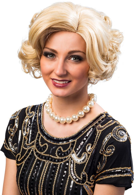 Feestbazaar 30's Pruik Dames Blond Adriana