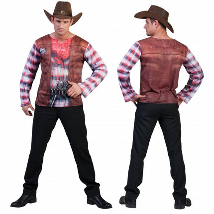 Feestbazaar 3D Cowboy Toppers shirt man