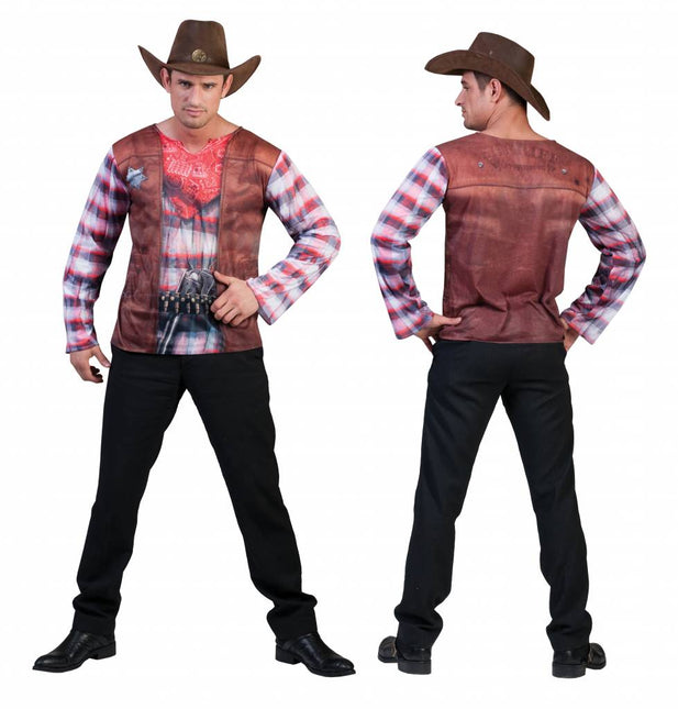 Feestbazaar 3D Cowboy Toppers shirt man