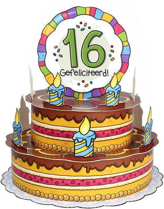 Feestbazaar 3D Wenstaart 16 Jaar