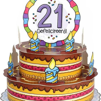 Feestbazaar 3D Wenstaart 21 Jaar