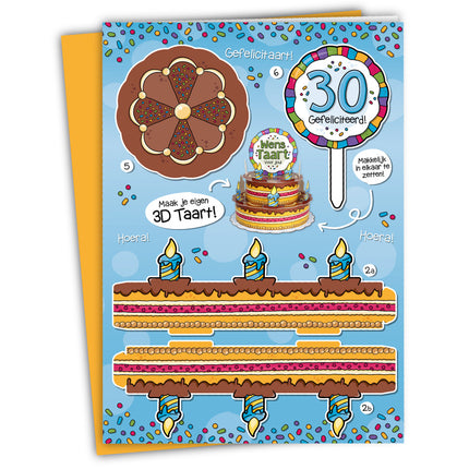 Feestbazaar 3D Wenstaart 30 Jaar