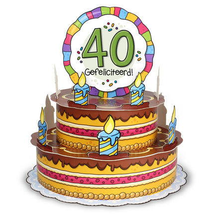 Feestbazaar 3D Wenstaart 40 Jaar