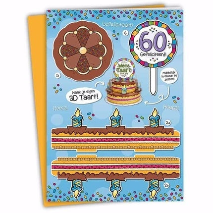 Feestbazaar 3D Wenstaart 60 Jaar