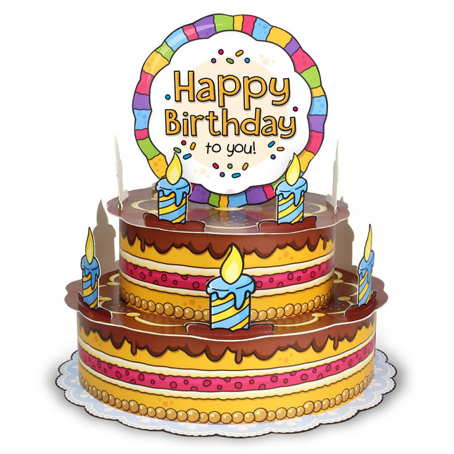 Feestbazaar 3D Wenstaart Happy Birthday