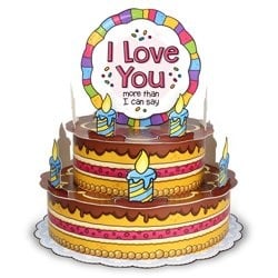 Feestbazaar 3D Wenstaart I Love You