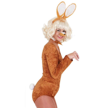 Feestbazaar 4-delige Paashaas Set Bruin