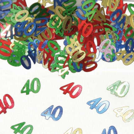 Feestbazaar 40 Jaar Tafeldecoratie / Sierconfetti