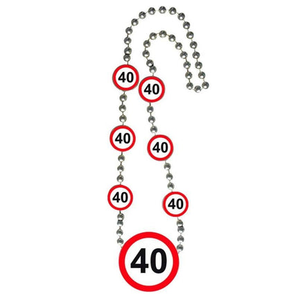 Feestbazaar 40 Jaar Verkeersbord Ketting