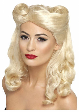 Feestbazaar 40's Pin-Up pruik blond