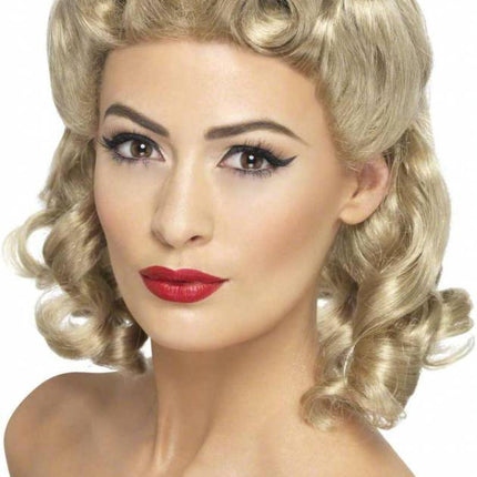 Feestbazaar 40's Sweetheart pruik blond