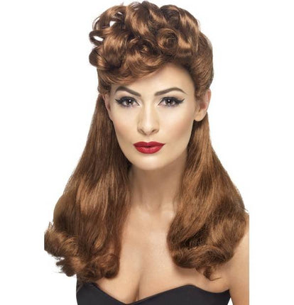 Feestbazaar 40's Vintage pruik Auburn