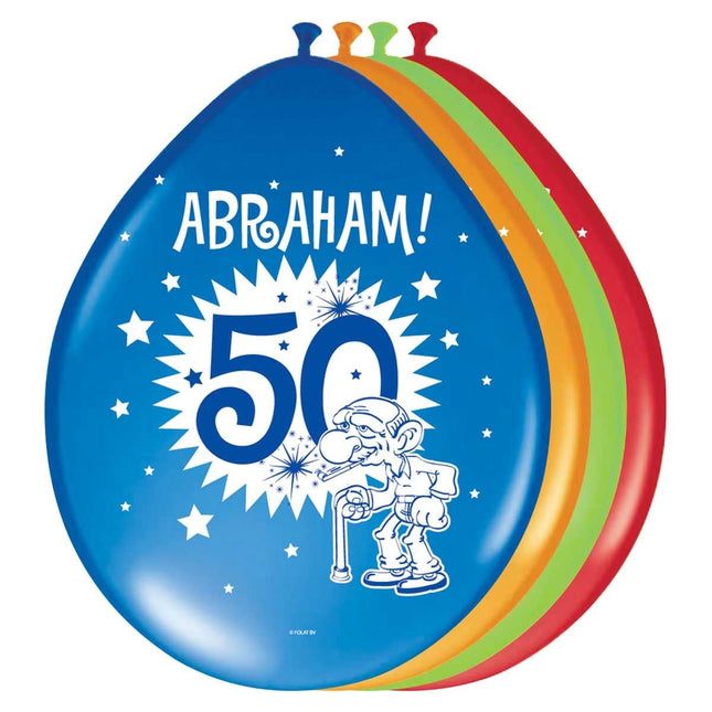 Feestbazaar 50 Jaar Abraham Ballonnen - 8 stuks