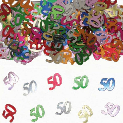 Feestbazaar 50 Jaar Tafeldecoratie / Sierconfetti