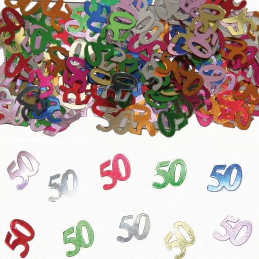 Feestbazaar 50 Jaar Tafeldecoratie / Sierconfetti