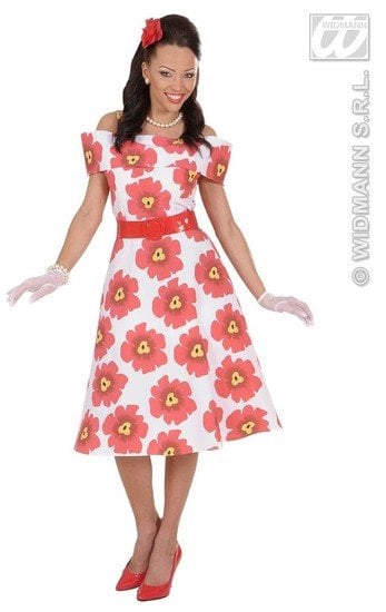 Feestbazaar 50's bloemetjes jurk