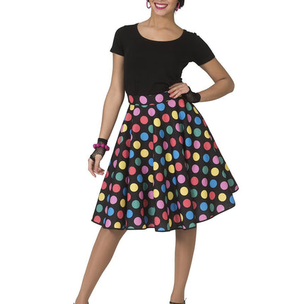 Feestbazaar 50's Rock en Roll Rok Stippen