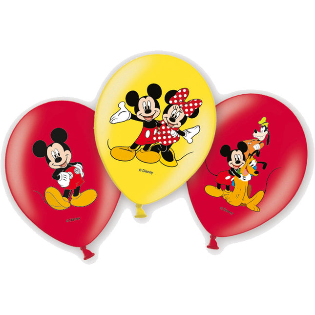 Feestbazaar 6 Mickey Mouse™ ballonnen - 27cm