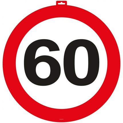 Feestbazaar 60 Jaar Verkeersbord Deurbord - 47cm