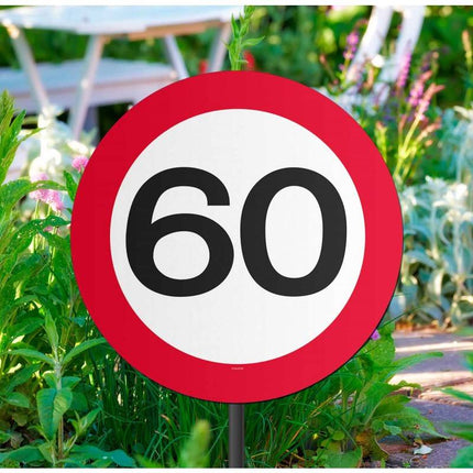 Feestbazaar 60 Jaar Verkeersbord Tuinbord