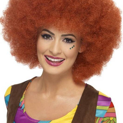 Feestbazaar 60's afro pruik auburn