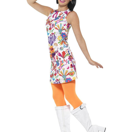 Feestbazaar 60's Groovy Chick Kostuum