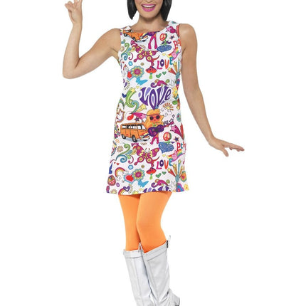 Feestbazaar 60's Groovy Chick Kostuum