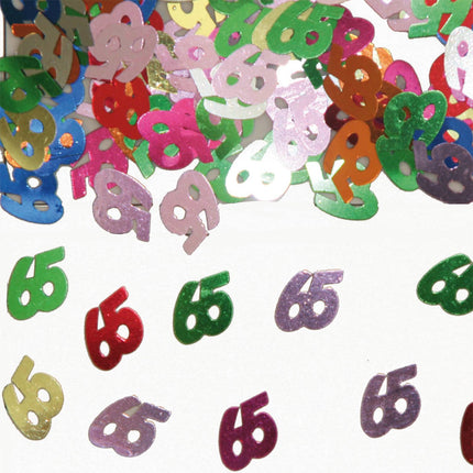 Feestbazaar 65 Jaar Tafeldecoratie / Sierconfetti