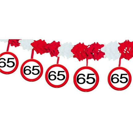 Feestbazaar 65 Jaar Verkeersbord Slinger met onderhangers