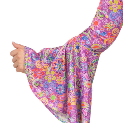 Feestbazaar 70's Hippie Jurk Paars Dames Diana