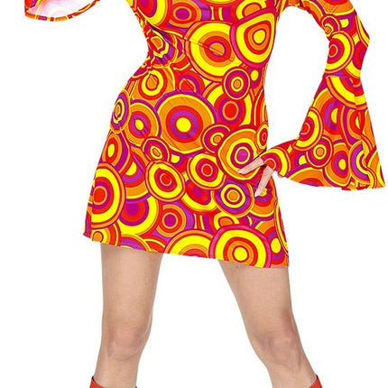 Feestbazaar 70's Jurk Disco Oranje