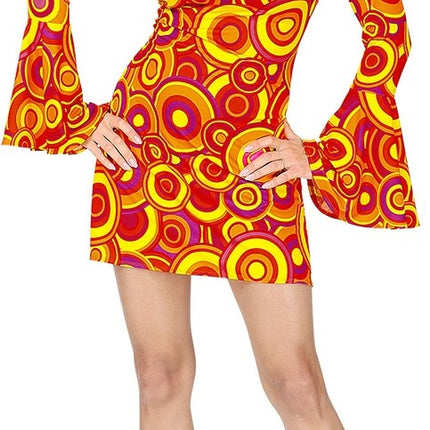 Feestbazaar 70's Jurk Disco Oranje