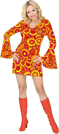 Feestbazaar 70's Jurk Disco Oranje