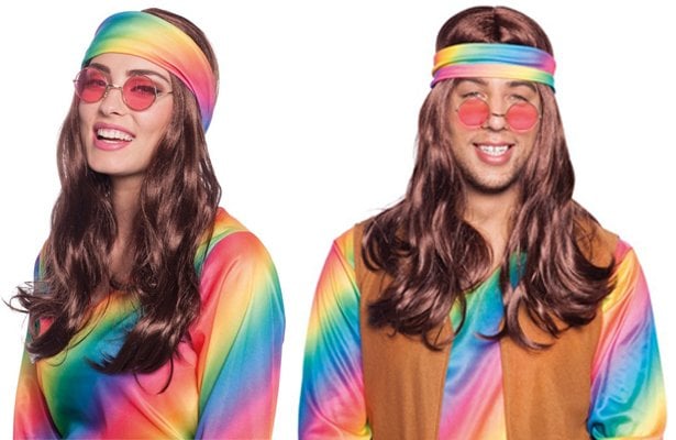 Feestbazaar 70's pruik met hoofdband