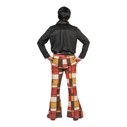 Feestbazaar 70's Retro Hippie Broek Blocks Heren