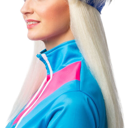 Feestbazaar 80's Aerobics Pruik Blond met Hoofdband